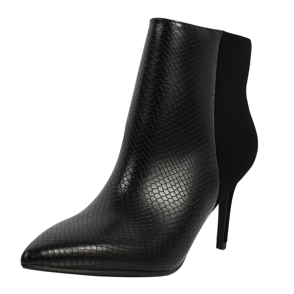 Black Snake Skin Pu Pointy toe 3 1/4" heel - Picture 2 of 8